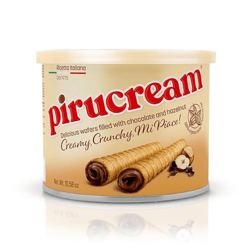 Pirucream Rolled Wafers with Chocolate Hazelnut Org. 300Gr/ 10.58Oz Sweets & Snacks Pirucream