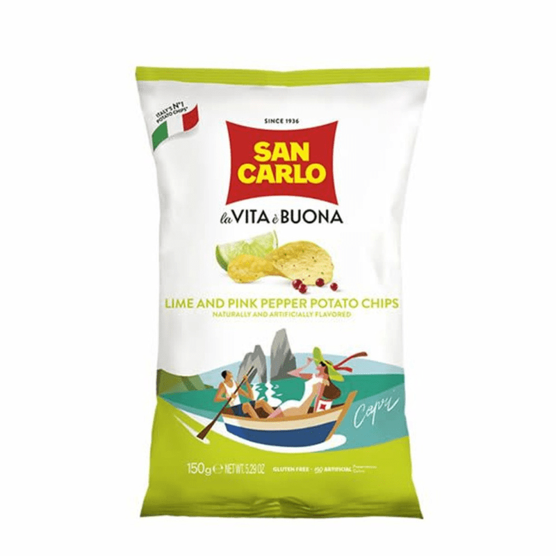 San Carlo Lime and Pink Pepper Potato Chips, 5.29 oz Sweets & Snacks San Carlo