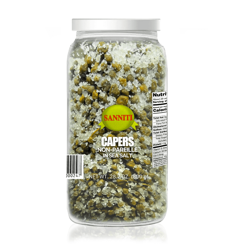 Sanniti Capers Non-Pareille in Sea Salt, 28.2 oz Olives & Capers Sanniti 