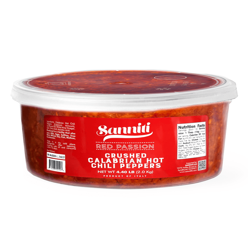 Sanniti Crushed Calabrian Hot Chili Peppers, 4.4 Lbs Pantry Sanniti