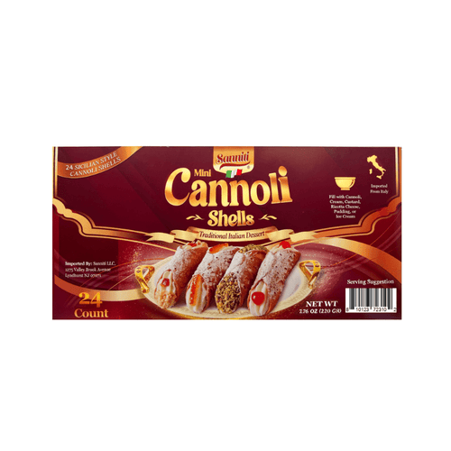 Sanniti Mini Cannoli Shells, 24 Count Sweets & Snacks Sanniti