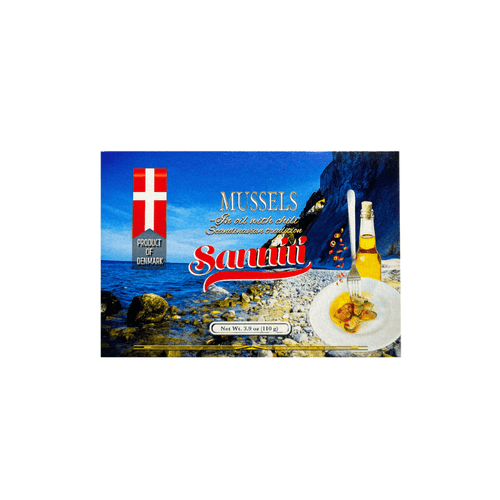 Sanniti Mussels in Oil with Chili, 3.9 oz Seafood Sanniti