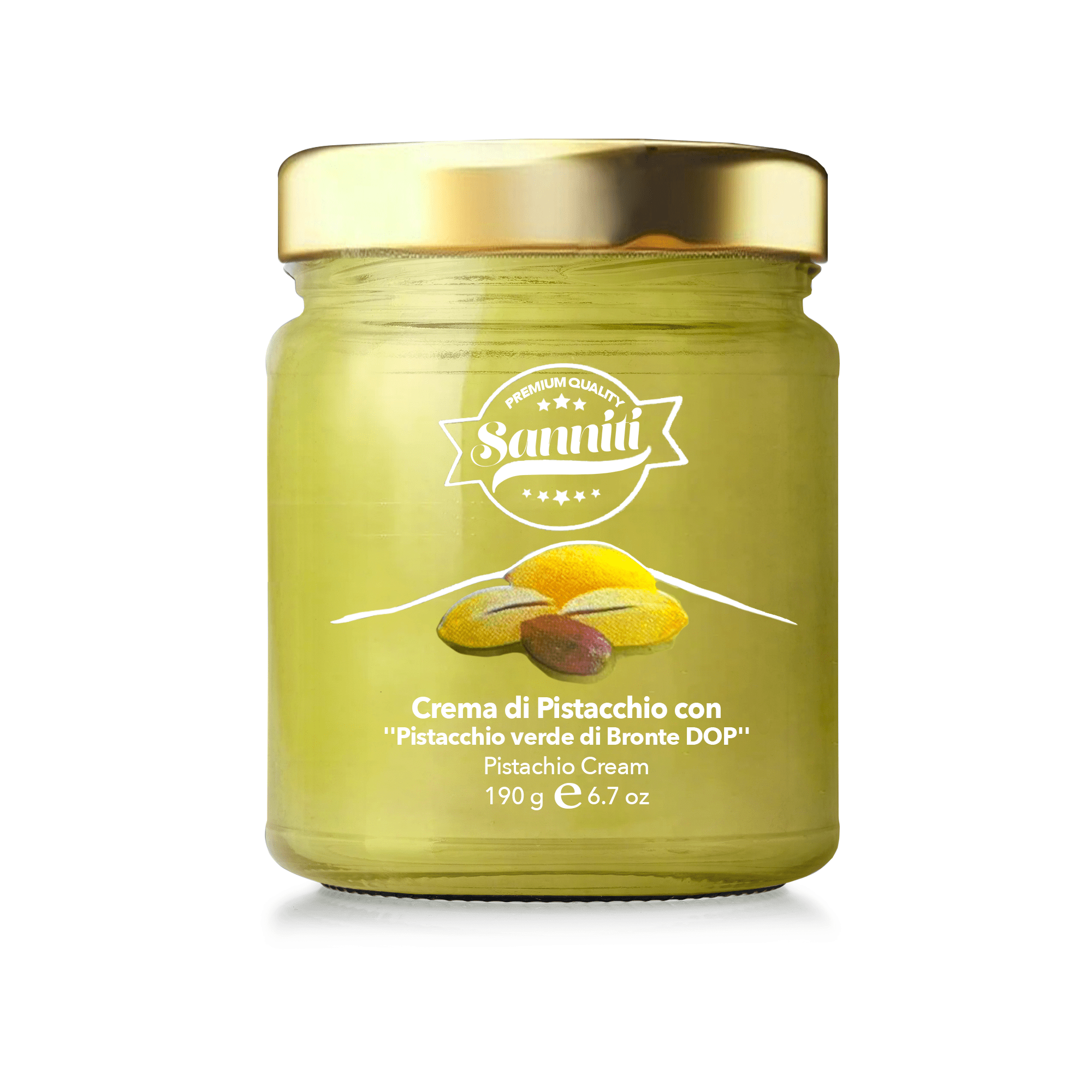 Sanniti Pistachio Cream Spread, 6.7 oz [Best Before: 10/31/2026
