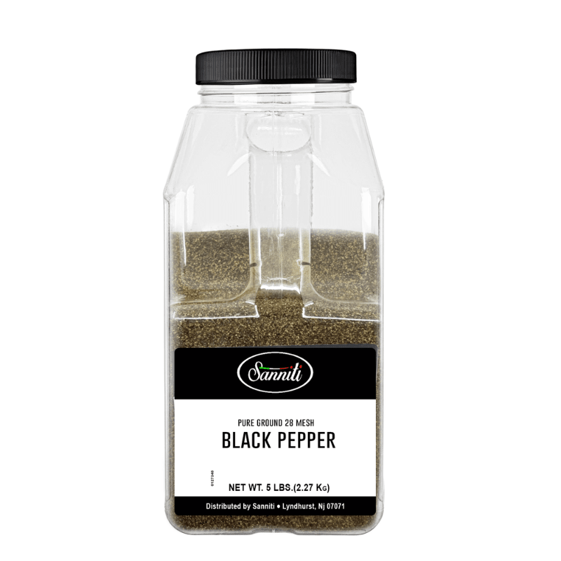 Sanniti Pure Ground 28 Mesh Black Pepper, 5 lbs Pantry Sanniti