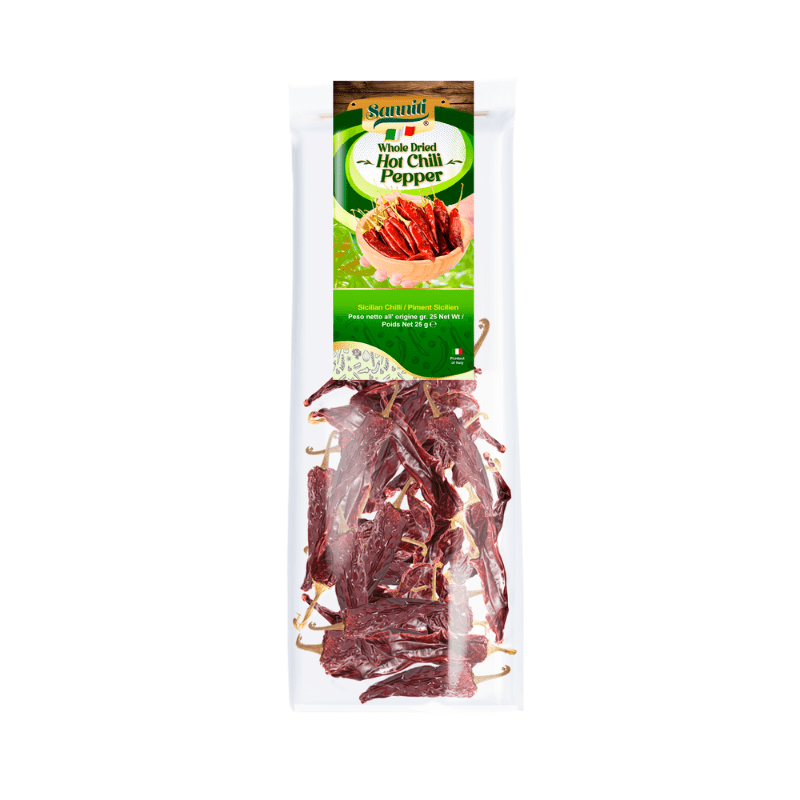 Sanniti Sicilian Whole Dried Hot Chili Pepper, 25 grams Pantry Sanniti