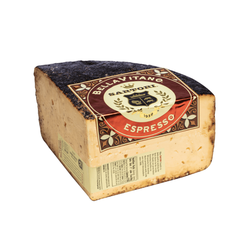 Sartori Espresso BellaVitano Cheese Quarters, 5 Lbs Cheese Sartori