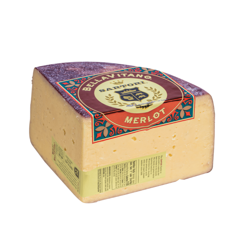 Sartori Merlot BellaVitano Cheese Quarters, 5 Lbs Cheese Sartori