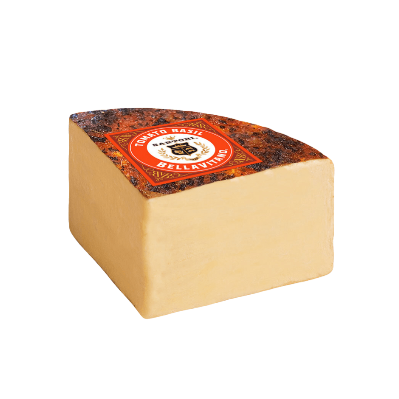 Sartori Tomato Basil BellaVitano Cheese Quarters, 5 Lbs Cheese Sartori