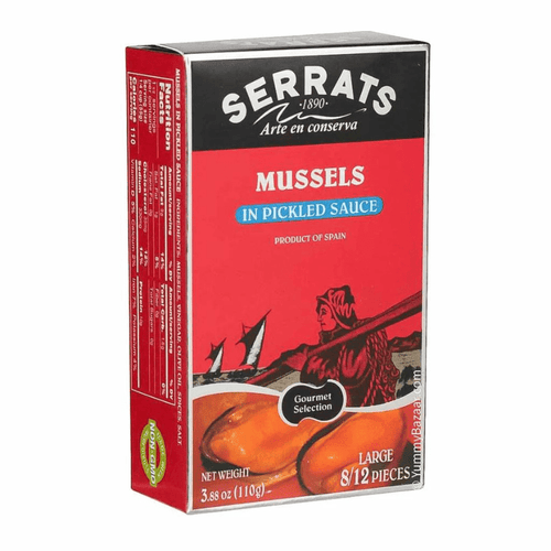 Serrats Mussels in Pickled Sauce, 3.88 oz (110g) Seafood Serrats 