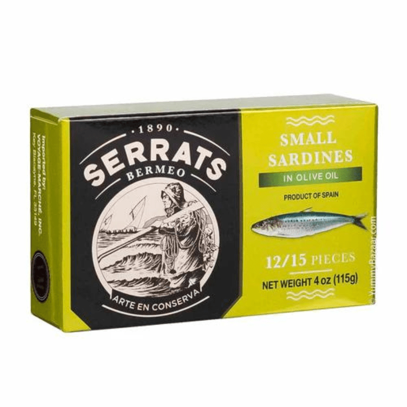 Serrats Small Sardines in Olive Oil, 4 oz (115g) Seafood Serrats