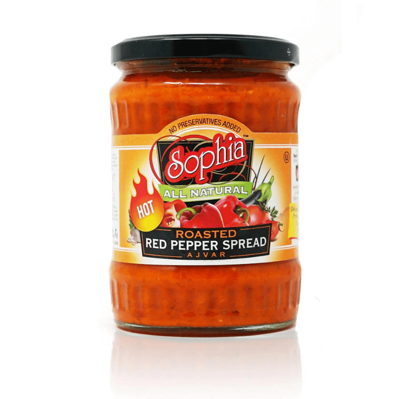 Sophia Hot Roasted Red Pepper Spread Ajvar, 19.4 oz Sauces & Condiments Sophia