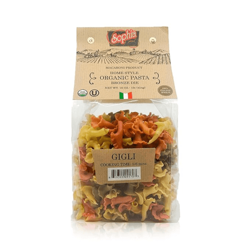 Sophia Organic Four Colored Gigli Pasta, 16 oz Pasta & Dry Goods Sophia