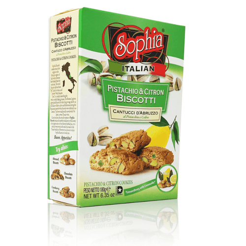 Sophia Pistachio & Citron Biscotti Cantuccini, 6.35 oz Sweets & Snacks Sophia