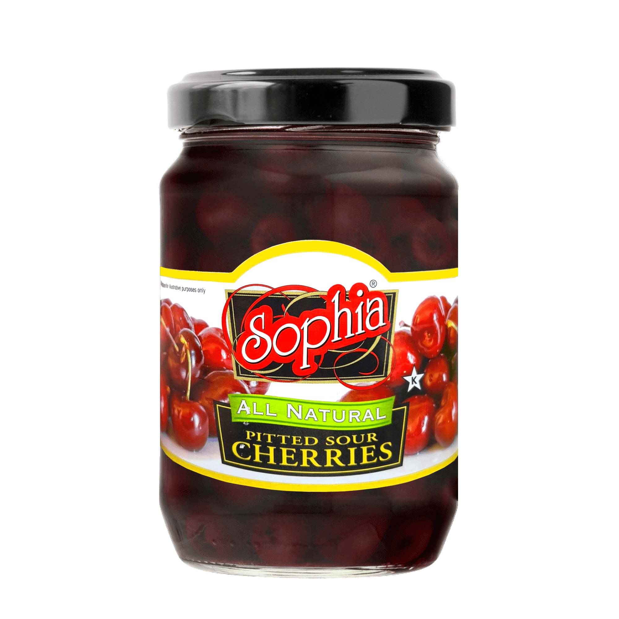 Sophia Pitted Sour Cherries, 24 oz | Supermarket Italy