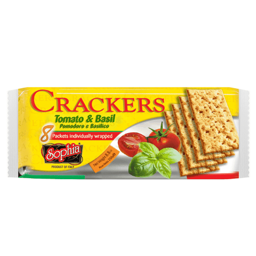 Sophia Tomato & Basil Crackers 8.8 oz (250g) Pantry Sophia