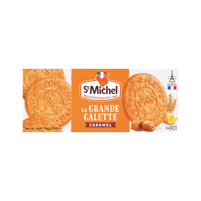 St Michel Galettes Caramel Butter Cookies, 5.3 oz Sweets & Snacks St Michel