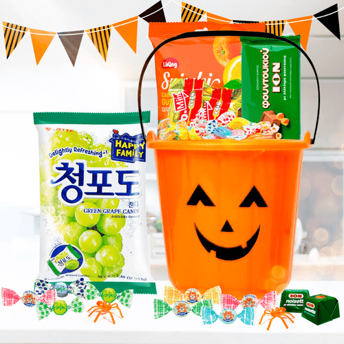 Supermarket Italy's Mysterious Midnight Morsels Halloween Bucket Gift Basket Supermarket Italy