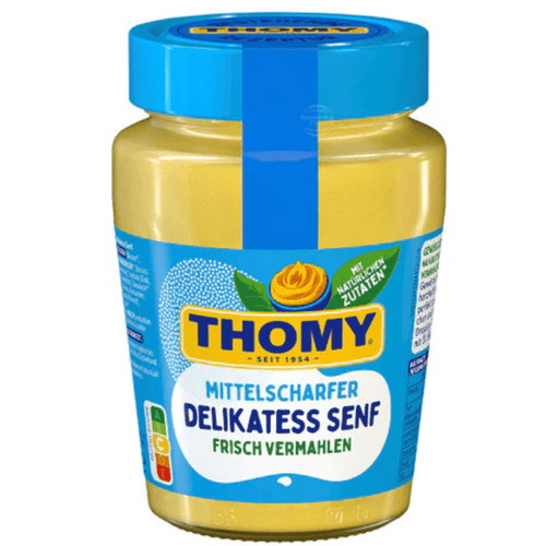 Thomy Delikatess Senf Mustard Glass Jar, 250g Sauces & Condiments Thomy