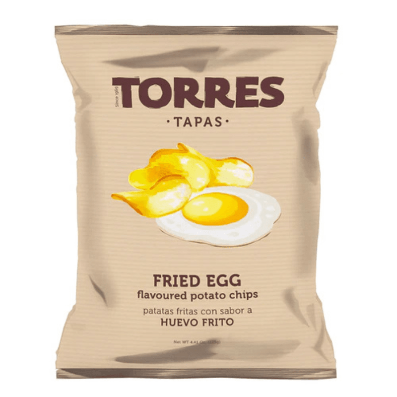 Torres Tapas Fried Egg Flavoured Potato Chips, 4.41 oz Sweets & Snacks Torres