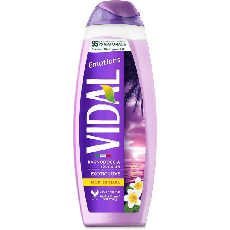 Vidal Emotion Body Wash Exotic Love with Tiare Flowers, 500 mL Health & Beauty Vidal