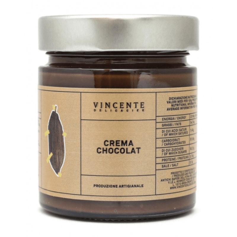 Vincente Sicilian Chocolate and Hazelnut Cream Spread, 6.35 oz Pantry Vincente