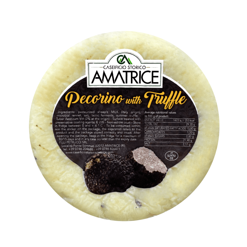 Amatrice Pecorino Al Tartufo, 14 oz Cheese Amatrice 