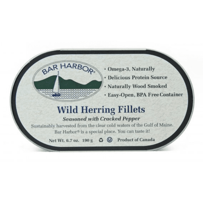 Bar Harbor Wild Herring Fillets with Cracked Pepper, 6.7 oz Seafood Bar Harbor