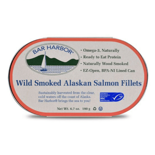 Bar Harbor Wild Smoked Alaskan Salmon Fillets, 6.7 oz Seafood Bar Harbor 