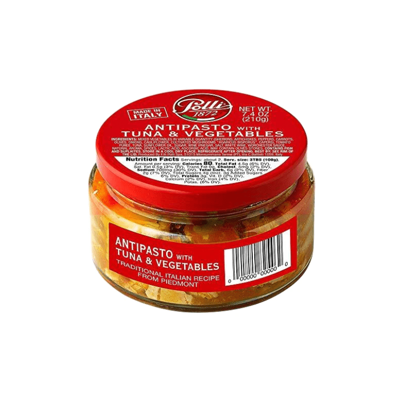Polli Italian Antipasto with Veggies & Tuna, 7.4 oz (210 g