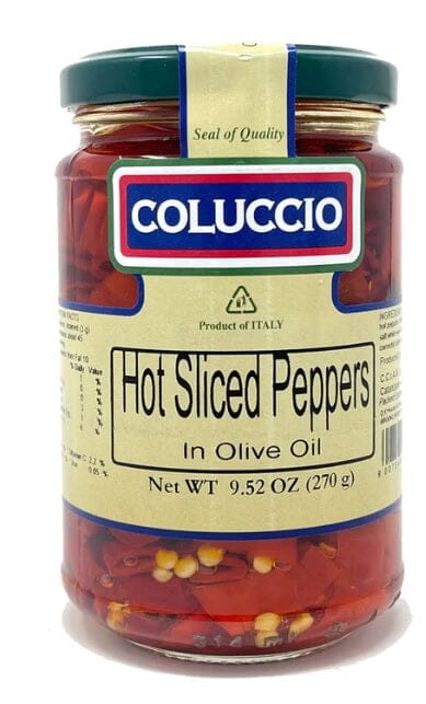 [Best Before: 05/02/23] Coluccio Italian Hot Sliced Peppers, 9.5 oz Fruits & Veggies Coluccio 