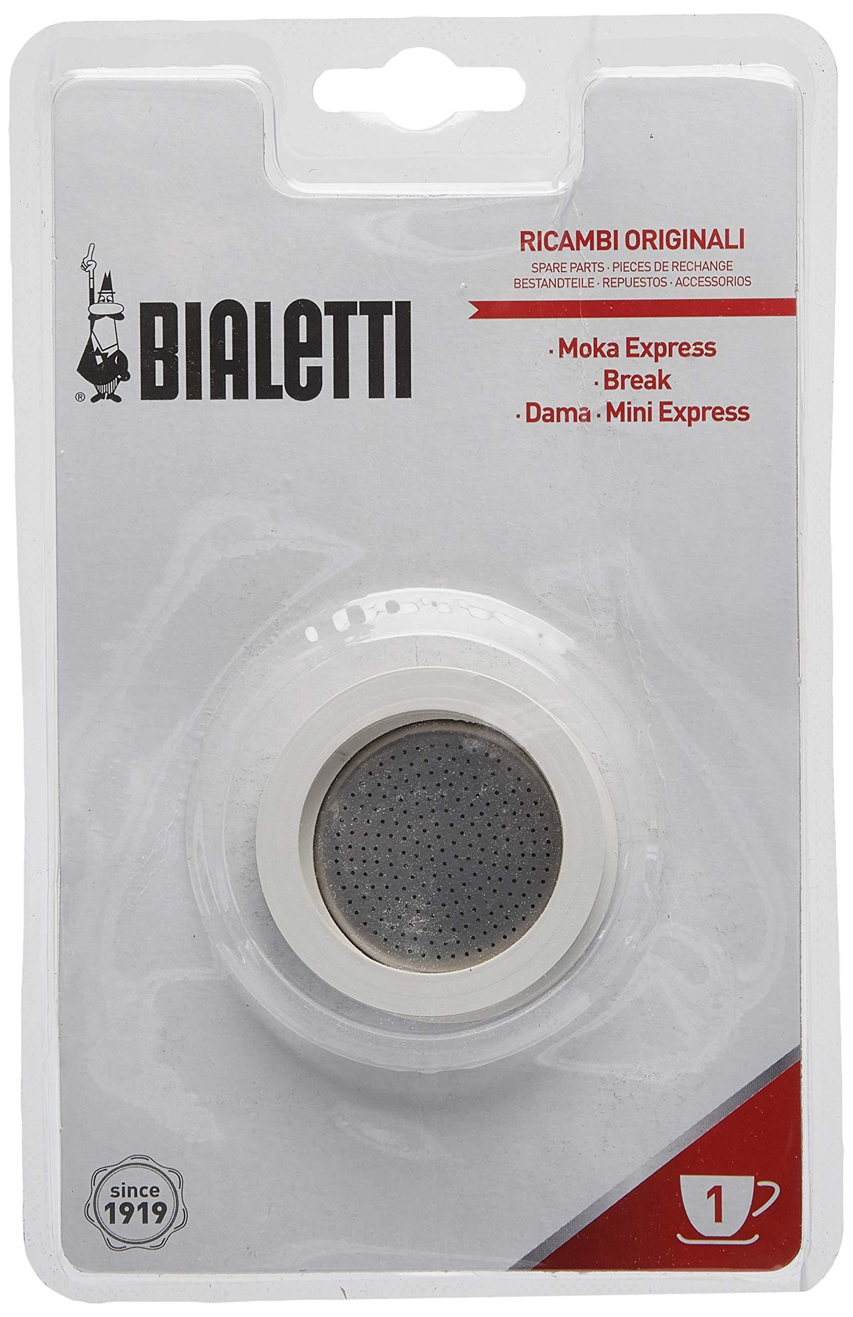 Bialetti Gaskets and Filter Set for 1 Cup