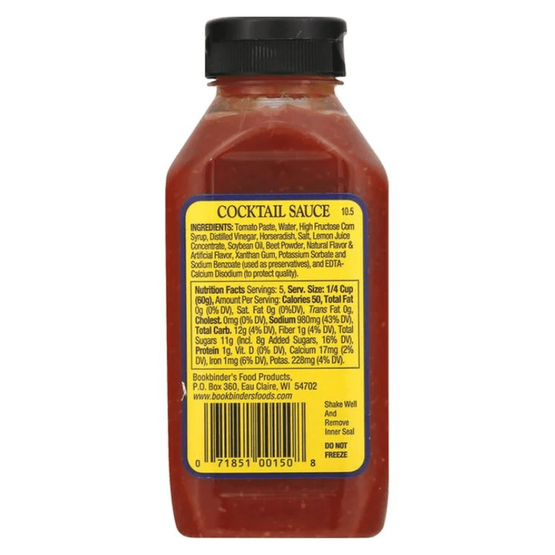Bookbinders Seafood Cocktail Sauce, 10.5 oz Sauces & Condiments Bookbinders 