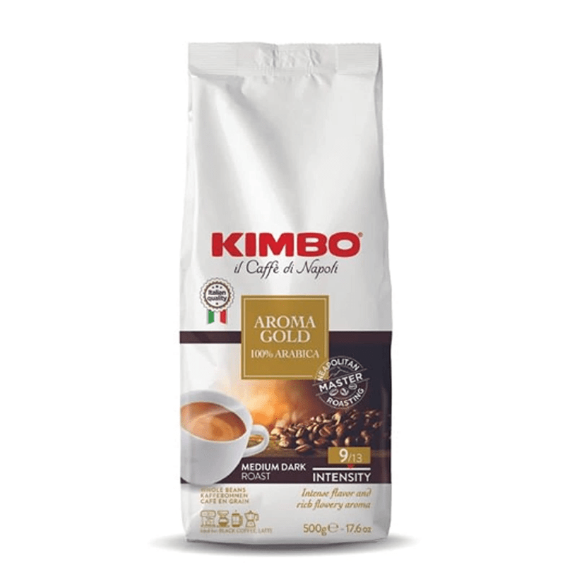 Caffe Kimbo Aroma Gold 100% Arabica Whole Bean Coffee, 17.6 oz Coffee Kimbo Coffee