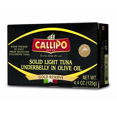 Callipo Solid Light Tuna Underbelly Ventresca in Olive Oil, 4.4 oz Seafood Callipo