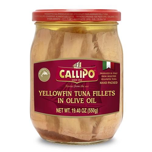 Callipo Yellowfin Tuna Fillets in Olive Oil, 19.4 oz Seafood Callipo 