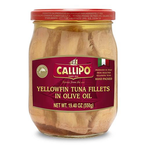Callipo Yellowfin Tuna Fillets in Olive Oil, 19.4 oz Seafood Callipo