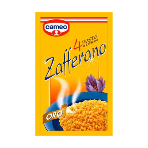 Cameo Zafferano Oro, 4 Italian Saffron Powder Bags (0.125 g each) Pantry Cameo