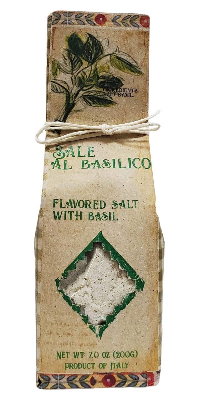 Casarecci Flavored Salt with Basil, 7 oz