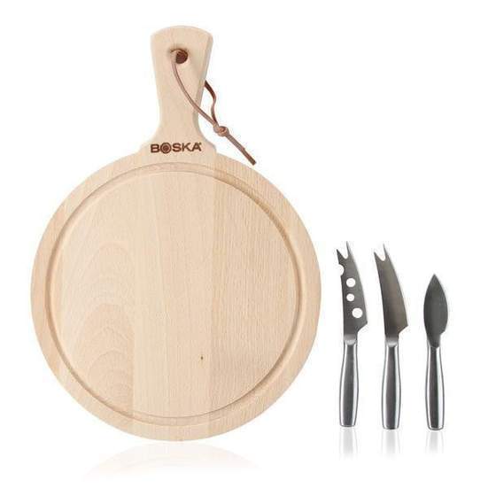 Cheese Set with Large Round Cheese Board Bundle Supermarket Italy