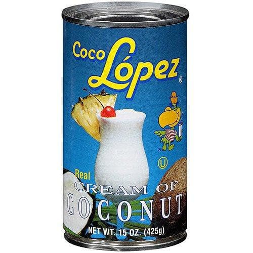 Caribbean coconut cream for pina coladas and tropical drinks