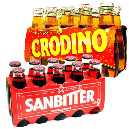 Crodino and Sanbitter Non-Alcoholic Aperitif Variety Pack, 10 x 100mL Each Coffee & Beverages Crodino 