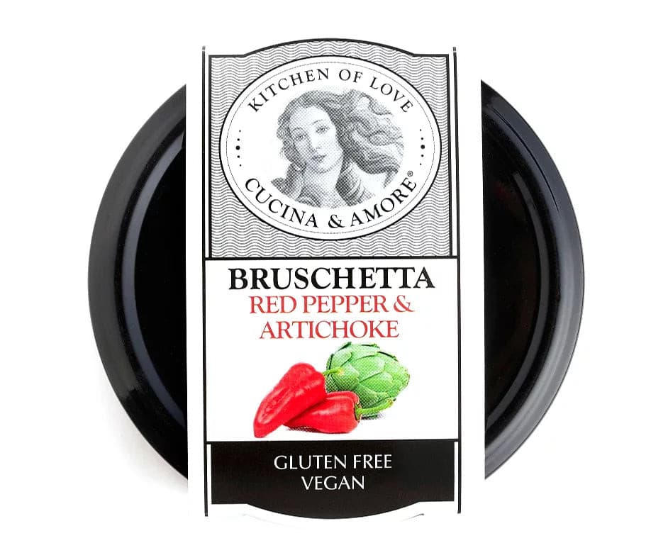 Cucina And Amore Red Pepper And Artichoke Bruschetta 79 Oz Supermarket Italy 3130