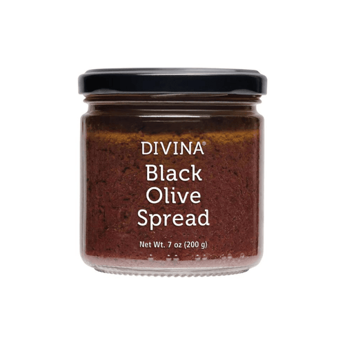 Divina Black Olives Spread, 7 oz Olives & Capers Divina
