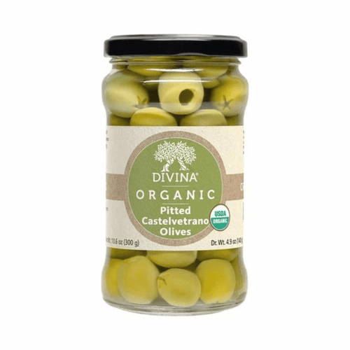 Divina Organic Pitted Castelvetrano Olives in Jar, 10.6 oz Olives & Capers Divina