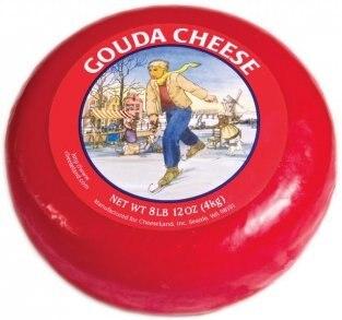 Dutch Red Wax Gouda Whole Wheel, 9 lbs Cheese Peacock Cheese