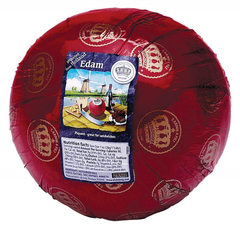 Edam Balls Mild Red Wax, 2 Lbs Cheese Sanniti