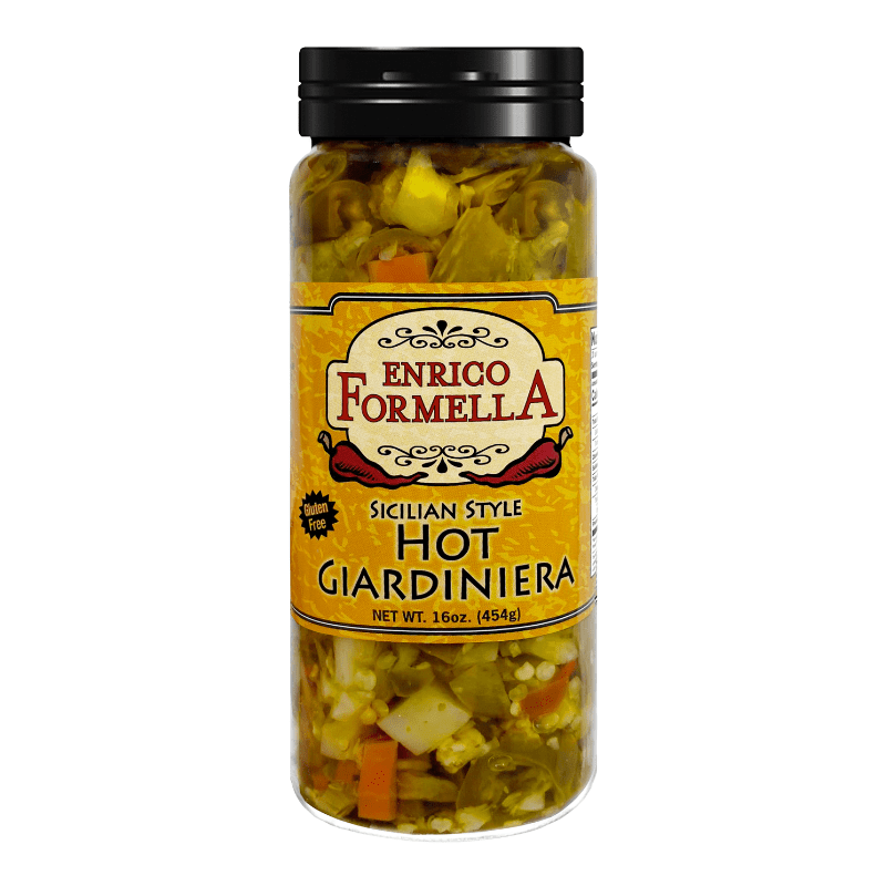 Enrico Formella Hot Giardiniera, 16 oz Fruits & Veggies Enrico Formella 