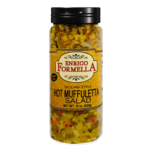 Enrico Formella Hot Muffuletta Olive Salad, 16 oz Olives & Capers Enrico Formella 