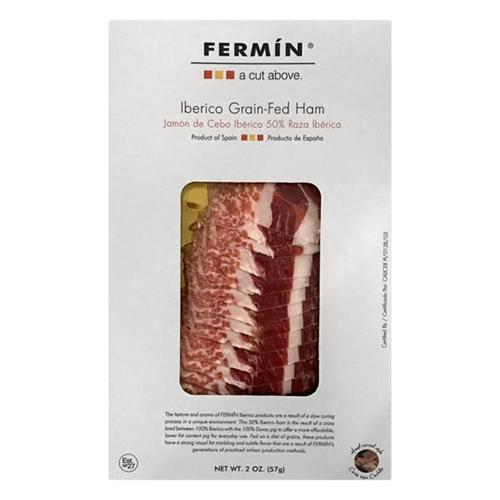Fermin 50% Iberico Grain Fed Ham Pre-Sliced 2 Pack, 2 oz [Refrigerate after Opening] Meats Fermin 