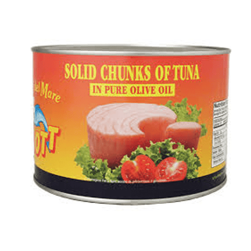 Flott Tuna Solid in Olive Oil, 1 Tin (60 oz) Seafood Flott